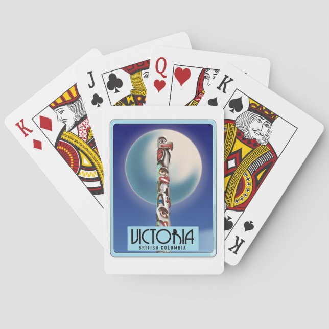 Jeu De Cartes Victoria Colombie-Britannique Totem Pole. (dos)