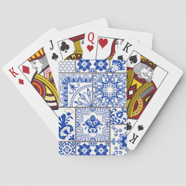 Jeu De Cartes Victorian Majolica : Patchwork Tile Motif. (dos)