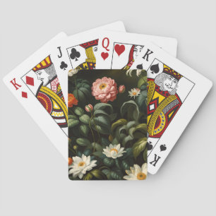 Jeu De Cartes Vieille botanique florale Jardin Nature morte