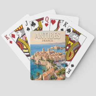 Jeu De Cartes Vieille ville d'Antibes et Port Vauban France