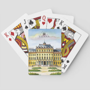 Jeu De Cartes Vienne Autriche Aquarelle Ville Voyage Mémoire
