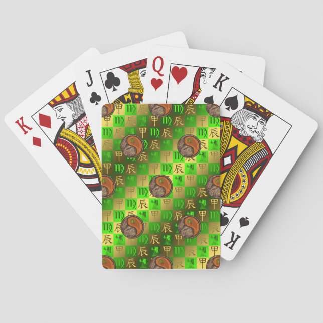 Jeu De Cartes Vierge & Dragon de Bois (dos)