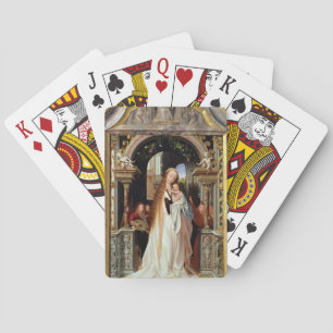 Jeu De Cartes Vierge et enfant avec trois anges, panneau central