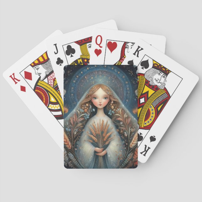 Jeu De Cartes Vierge Vierge Zodiaque Astrologie Céleste Annivers (dos)