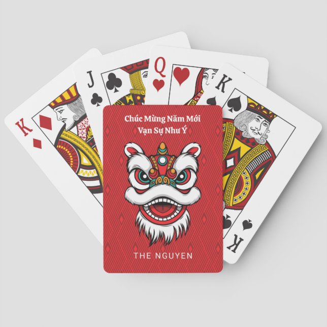 Jeu De Cartes Vietnamese Lunar New Year Lion (dos)
