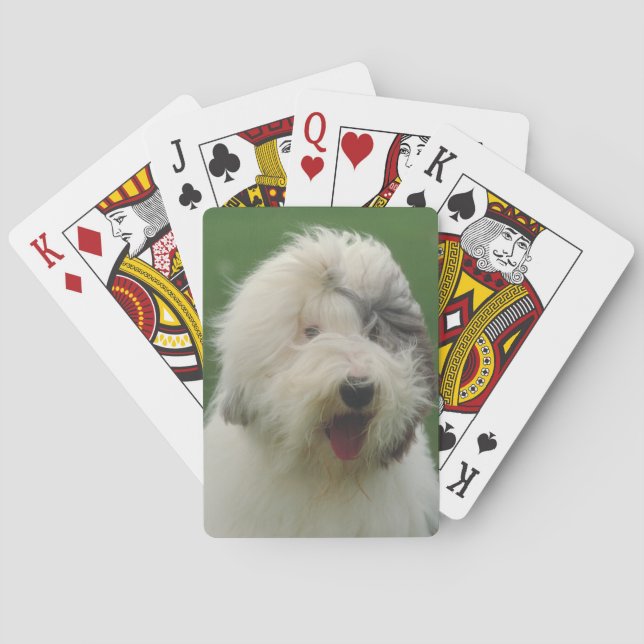 Jeu De Cartes Vieux anglais Sheepdog Chien Jouer des cartes (dos)