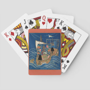 Jeu De Cartes Vieux bateau-trésor japonais chanceux G.A. Audsley