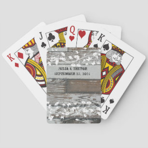 Jeu De Cartes Vieux bois Pays Blanc Personnalisé