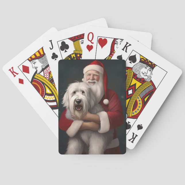 Jeu De Cartes Vieux chien de berger anglais avec Festin du Père  (dos)