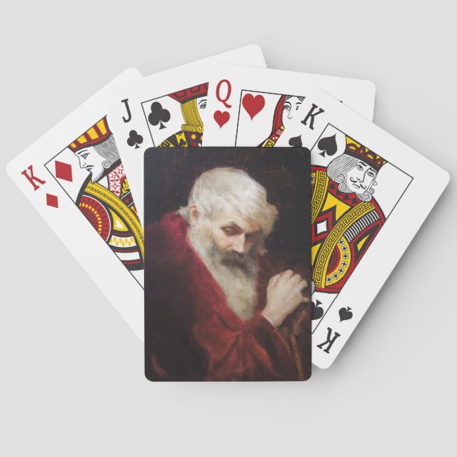 Jeu De Cartes Vieux homme en manteau rouge (Père Noël) (Noël) (dos)