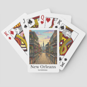 Jeu De Cartes Vieux Nouveau-Orléans Quartier français de Louisia