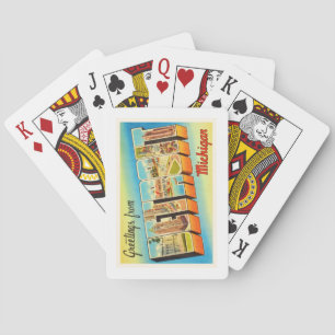 Jeu De Cartes Vieux souvenir de Vintage voyage de Detroit