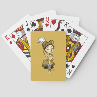 Jeu De Cartes Vieux West Saloon Fille Jouer Cartes