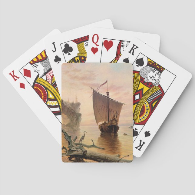 Jeu De Cartes Viking Norse Bateau Bateau Imaginaire Art Jouer Ca (dos)