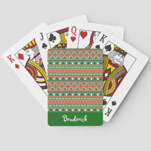 Jeu De Cartes Vilain chandail de Noël avec un nom