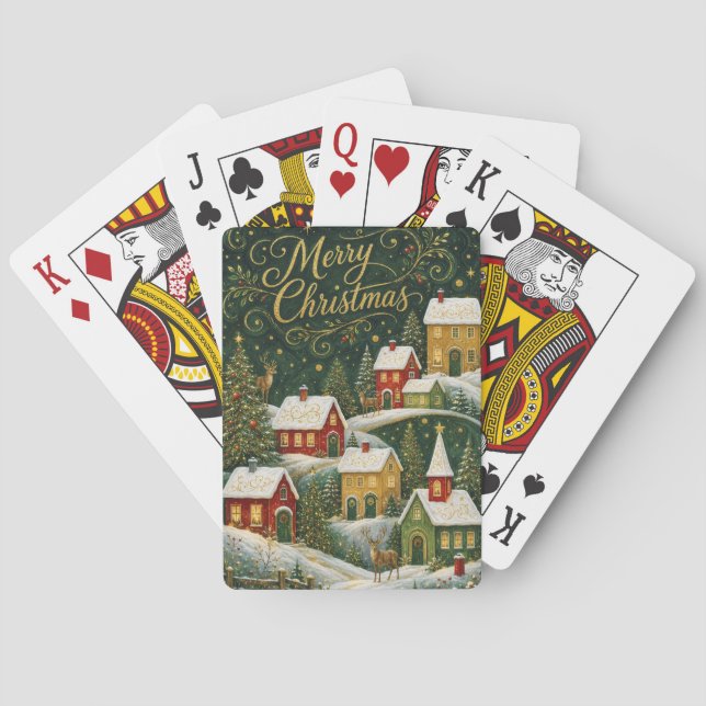 Jeu De Cartes Village de Noël enchanté (dos)