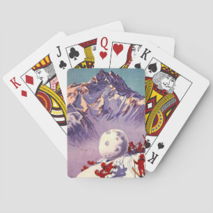 Jeu De Cartes Villars Chesieres Suisse Vintage voyage de ski