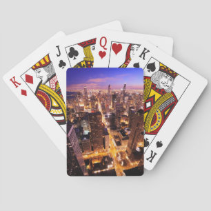Jeu De Cartes Ville de Chicago la nuit