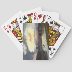 Jeu De Cartes Ville de Dresde au coucher du soleil (paysage alle