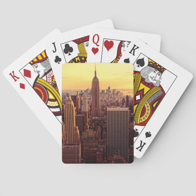 Jeu De Cartes Ville d'horizon de New York avec l'état d'empire (dos)