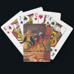 Jeu De Cartes Ville futuriste de science-fiction vintage avec vo<br><div class="desc">Illustration vintage de voyage et de transport dans une image de science-fiction représentant un cadre urbain rétro de bande dessinée classique avec une ville du futur. Les bâtiments architecturaux ont la forme de cônes et les véhicules volent dans le ciel comme des oiseaux tandis que des foules de gens se...</div>