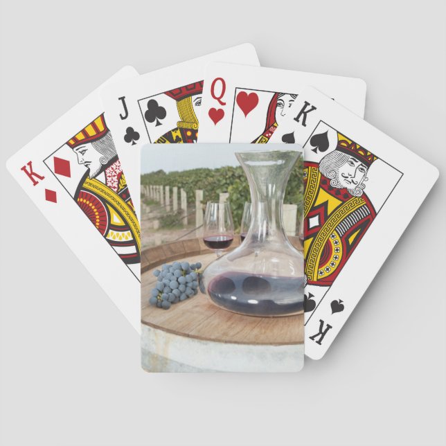 Jeu De Cartes Vin rouge dans le vignoble (dos)