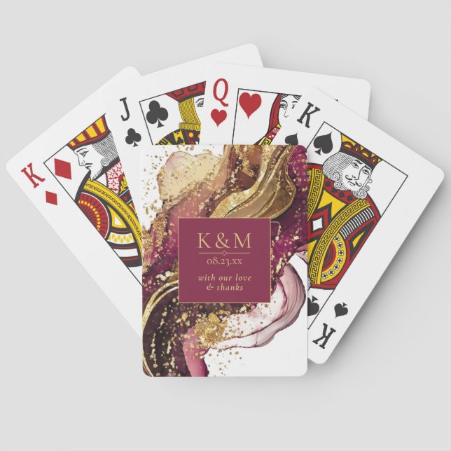 Jeu De Cartes Vin rouge Mariage Abstrait Sparkling ID1018 (dos)