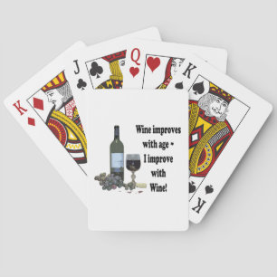 Jeu De Cartes Vin s'améliore avec l'âge, je m'améliore avec Vin!