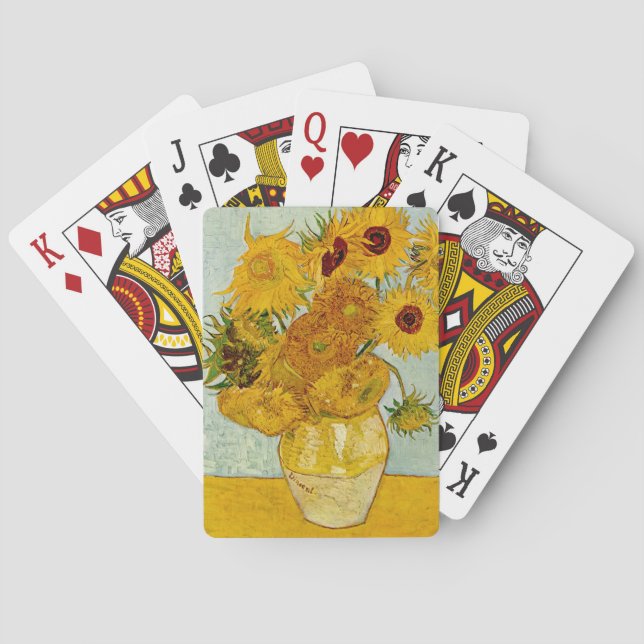 Jeu De Cartes Vincent Van Gogh 12 Tournesols Impressionniste (dos)