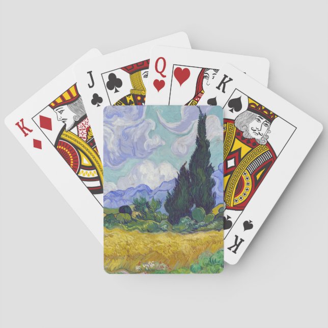 Jeu De Cartes Vincent Van Gogh - Champ de blé avec cyprès (dos)