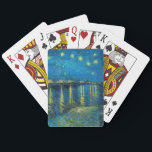 Jeu De Cartes Vincent Van Gogh Starry Night Over the Rhone<br><div class="desc">Le chef-d'oeuvre Van Gogh Starry Night - Un tableau de Vincent Van Gogh,  Starry Night Over the Rhone,  montre une nuit remplie d'étoiles,  et un pont. Peint à Arles France la nuit,  peint en 1888.</div>