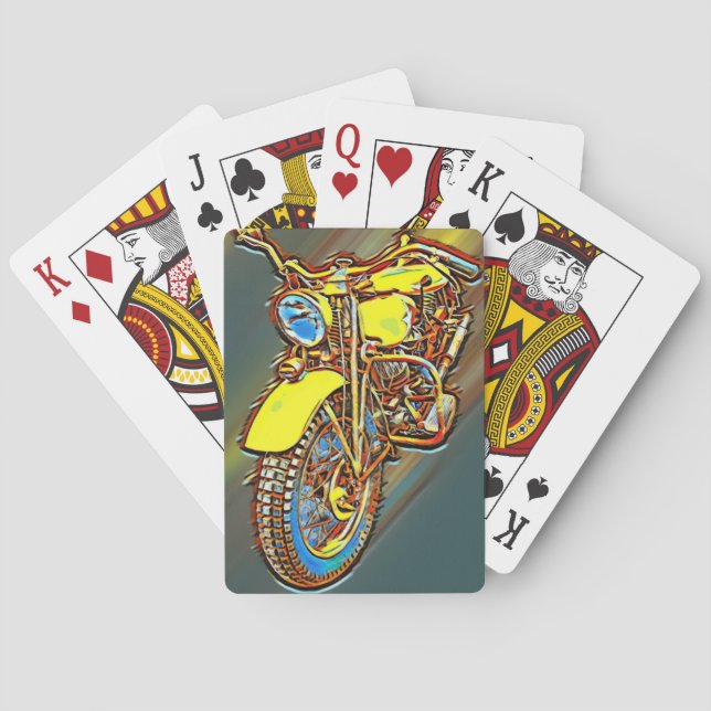 Jeu De Cartes Vintage 1940's motorcycle (dos)