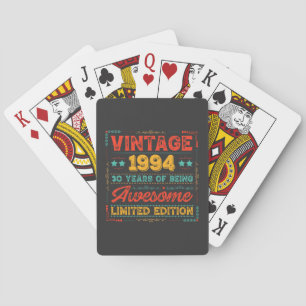 Jeu De Cartes Vintage 1994 Fait en 1994 30e anniversaire 30 ans