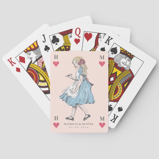 Jeu De Cartes Vintage Alice au pays des merveilles Cardiaque (dos)