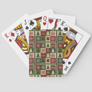 Jeu De Cartes Vintage, aspect patchwork piqué aspect rustique de
