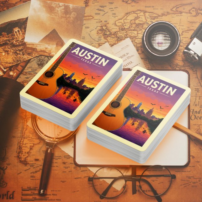 Jeu De Cartes Vintage Austin Texas (Créateur téléchargé)