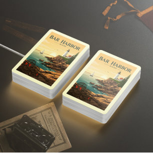 Jeu De Cartes Vintage Bar Harbour Maine