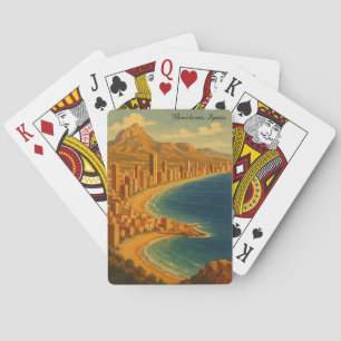Jeu De Cartes Vintage Benidorm Costa Blanca Espagne Voyage