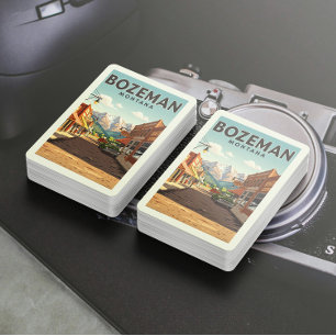 Jeu De Cartes Vintage Bozeman Montana