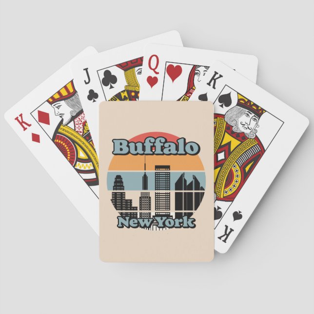 Jeu De Cartes Vintage Buffalo New York (dos)