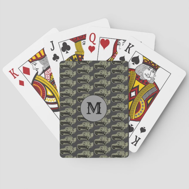 Jeu De Cartes Vintage Car Men Venin (dos)