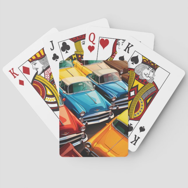 Jeu De Cartes Vintage Cars Pattern (dos)