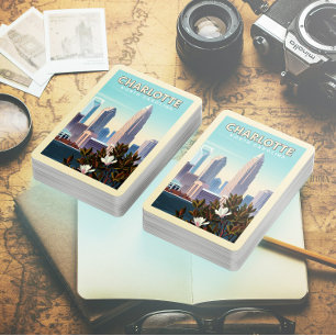 Jeu De Cartes Vintage Charlotte Caroline du Nord