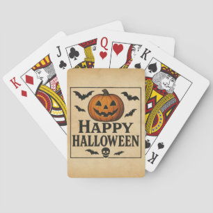 Jeu De Cartes Vintage/classique Happy Halloween jack-o-lantern