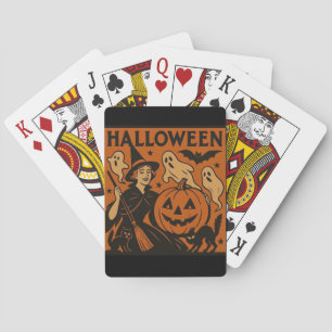 Jeu De Cartes Vintage, classique sorcière d'Halloween, fantôme &