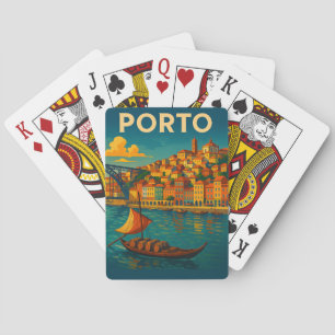 Jeu De Cartes Vintage Coloré Porto Portugal Voyage