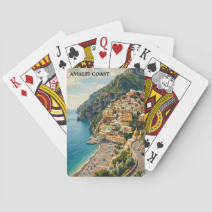 Jeu De Cartes Vintage Côte amalfitaine Italie Voyage Rétro