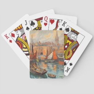 Jeu De Cartes Vintage Côte d'Emeraude Saint Malo Tourisme portua