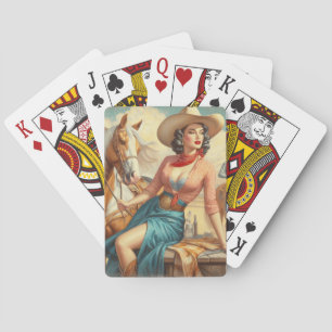 Jeu De Cartes Vintage Cowgirl