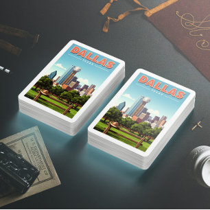 Jeu De Cartes Vintage Dallas Texas